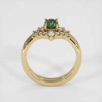 1.13 Ct. Bluish Green Sapphire Ring, 18K Yellow Gold 3