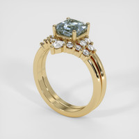 1.53 Ct. Bi Color Sapphire Ring, 18K Yellow Gold 2