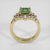 2.05 Ct. Green Sapphire Ring, 18K Yellow Gold 3