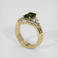 1.63 Ct. Green Sapphire Ring, 18K Yellow Gold 2