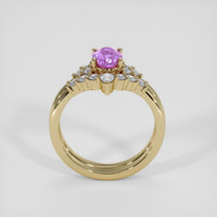 1.12 Ct. Pinkish Purple Sapphire Ring, 18K Yellow Gold 3