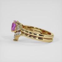 1.12 Ct. Pinkish Purple Sapphire Ring, 18K Yellow Gold 4