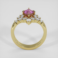 1.19 Ct. Purplish Pink Sapphire Ring, 18K Yellow Gold 3