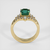 3.05 Ct. Bluish Green Sapphire Ring, 18K Yellow Gold 3
