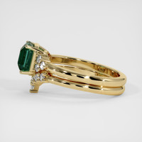 3.05 Ct. Bluish Green Sapphire Ring, 18K Yellow Gold 4