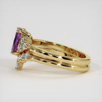 1.34 Ct. Purple Sapphire Ring, 18K Yellow Gold 4