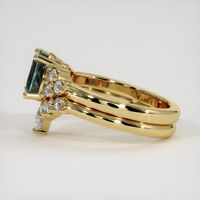 1.56 Ct. Bluish Green Sapphire Ring, 18K Yellow Gold 4