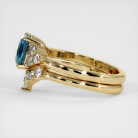 1.67 Ct. Greenish Blue Sapphire Ring, 18K Yellow Gold 4
