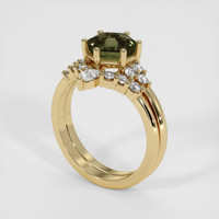 1.58 Ct. Color Change Sapphire Ring, 18K Yellow Gold 2
