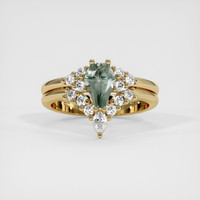 0.95 Ct. Sapphire Ring, 18K Yellow Gold 1