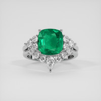 3.37 Ct. Emerald Ring, Platinum 950 1