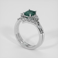 1.15 Ct. Green to Purple Alexandrite Ring, Platinum 950 2