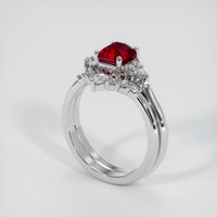 1.55 Ct. Ruby Ring, Platinum 950 2