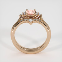 0.76 Ct. Peach Sapphire Ring, 14K Rose Gold 3