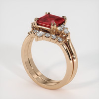 2.92 Ct. Ruby Ring, 14K Rose Gold 2