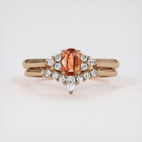 1.29 Ct. Bi Color Sapphire Ring, 14K Rose Gold 1