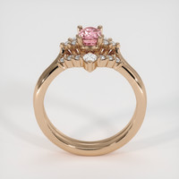0.68 Ct. Padparadscha Sapphire Ring, 14K Rose Gold 3