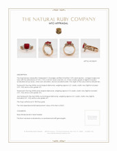 Ruby Ring 2.92 Ct., 18K Rose Gold Appraisal