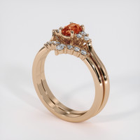 1.29 Ct. Bi Color Sapphire Ring, 18K Rose Gold 2
