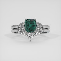 1.15 Ct. Green to Purple Alexandrite Ring, 14K White Gold 1