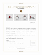 Ruby Ring 2.92 Ct., 14K White Gold Appraisal