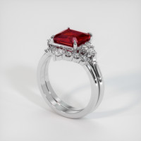 2.92 Ct. Ruby Ring, 14K White Gold 2