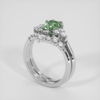 1.52 Ct. Green Sapphire Ring, 14K White Gold 2