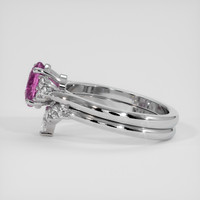 1.50 Ct. Pinkish Purple Sapphire Ring, 14K White Gold 4