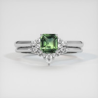1.55 Ct. Sapphire Ring, 14K White Gold 1