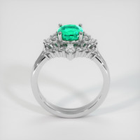 1.07 Ct. Emerald Ring, 18K White Gold 3