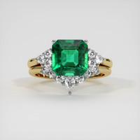 2.63 Ct. Emerald Ring, 18K White & Yellow 1