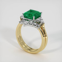 2.63 Ct. Emerald Ring, 18K White & Yellow 2