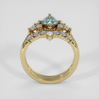1.09 Ct. Bluish Green Sapphire Ring, 10K Yellow Gold 3