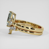 1.09 Ct. Bluish Green Sapphire Ring, 10K Yellow Gold 4