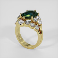 3.86 Ct. Bi Color Sapphire Ring, 14K Yellow Gold 2