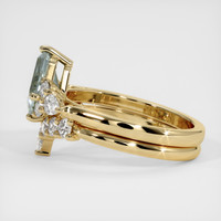 1.09 Ct. Bluish Green Sapphire Ring, 14K Yellow Gold 4