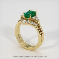 1.40 Ct. Emerald Ring, 18K Yellow Gold 2