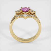 0.96 Ct. Pink Sapphire Ring, 18K Yellow Gold 3