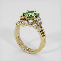 2.21 Ct. Green Sapphire Ring, 18K Yellow Gold 2