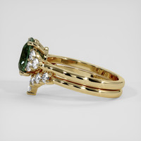 2.08 Ct. Green Sapphire Ring, 18K Yellow Gold 4