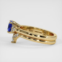 1.14 Ct. Blue Sapphire Ring, 18K Yellow Gold 4
