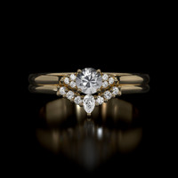 0.69 Ct. Sapphire Ring, 18K Yellow Gold 1