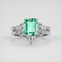 1.59 Ct. Emerald Ring, Platinum 950 1