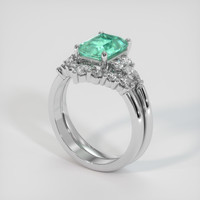 1.59 Ct. Emerald Ring, Platinum 950 2