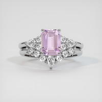 1.61 Ct. Purplish Pink Sapphire Ring, Platinum 950 1