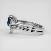 1.75 Ct. Greenish Blue Sapphire Ring, Platinum 950 4