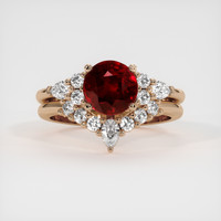 2.01 Ct. Ruby Ring, 14K Rose Gold 1