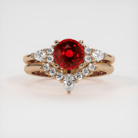 1.56 Ct. Ruby Ring, 14K Rose Gold 1