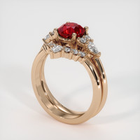 1.56 Ct. Ruby Ring, 14K Rose Gold 2