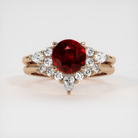 2.01 Ct. Ruby Ring, 18K Rose Gold 1